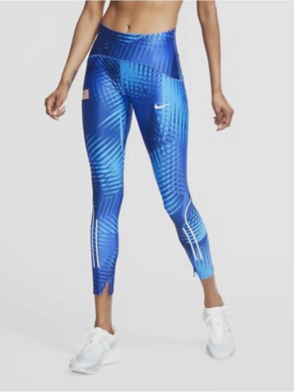 Nike Dri-Fit Team USA Speed Womens Mid-Rise 7/8 Running Leggings Size XL